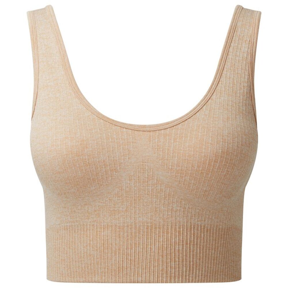 TriDri Womens/Ladies Multisport Ribbed Seamless 3D Bra / Nude Melange